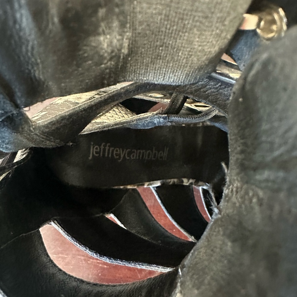 Jeffrey Campbell Pointed Python-Print Buckle Boot… - image 10